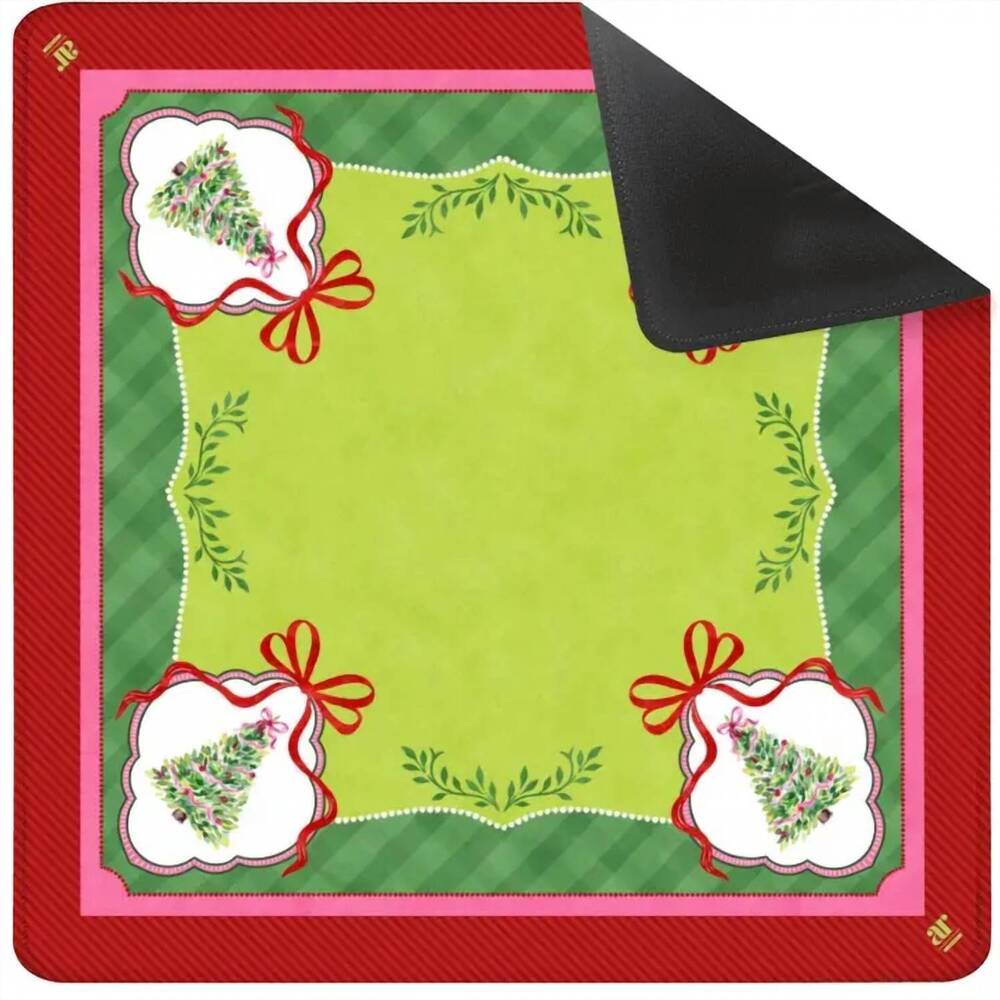 NEW ANDERS RUFF DESIGN CO watercolor xmas trees mat in multicolor